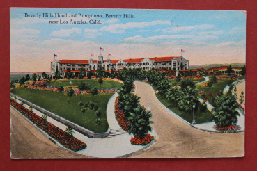 Postcard PC Los Angeles Cal Calivornia 1920-1940 Beverly Hills Hotel and Bungalows architecture USA US United States